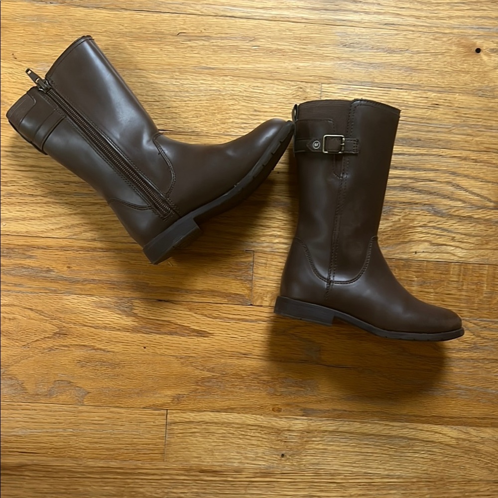 Striderite Brown Leather Girls Boots/ us 10
